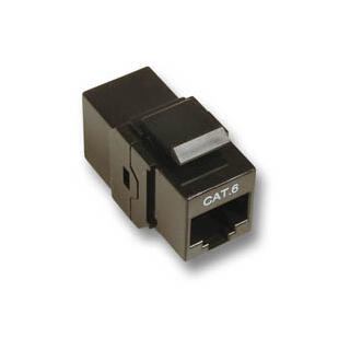 LinkIT Keystone RJ45 skj&#246;t Cat.6 UTP Inline coupler | female - female | svart